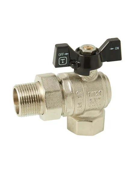 Кран шаровой с американкой ITAL PN40 1046064 3/4 дюйма, угловой