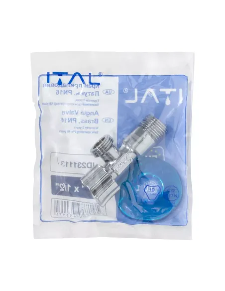 Приладовий кран кутовий ITAL 1046067 1/2 х 1/2 дюйма