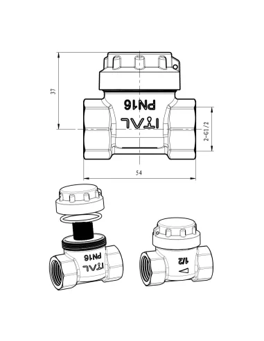 Фільтр грубого очищення ITAL 1055665 1/2 дюйма