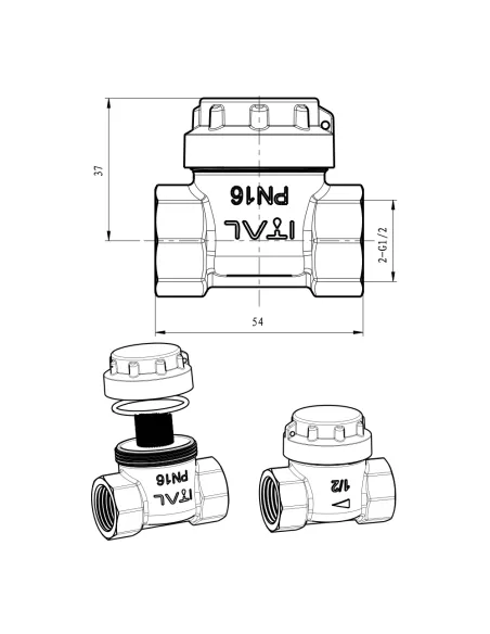 Фильтр грубой очистки ITAL 1055665 1/2 дюйма