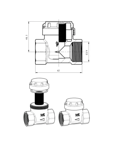 Фильтр грубой очистки ITAL 1055666 3/4 дюйма
