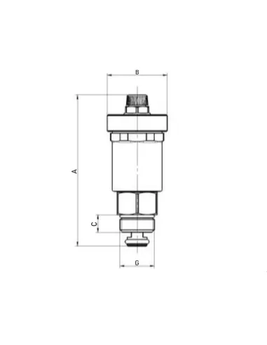 Відвідник повітря Roho R1302-050 - 1/2 дюйма, автоматичний з клапаном