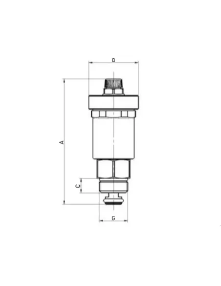 Відвідник повітря Roho R1302-050 - 1/2 дюйма, автоматичний з клапаном