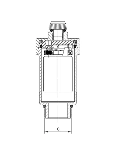 Воздухоотводчик Koer KR.1245 - 1/2 дюйма, автоматический
