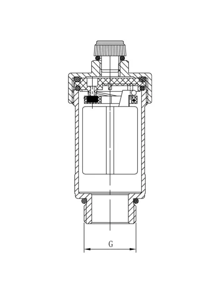 Воздухоотводчик Koer KR.1245 - 1/2 дюйма, автоматический