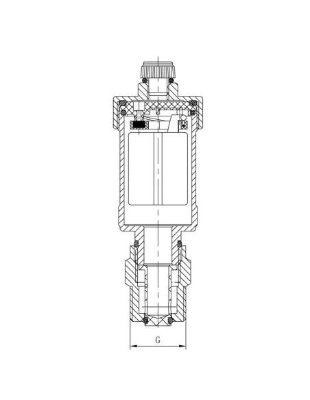 Повітровідвідник Koer KR.1244 - 1/2 дюйми, автоматичний з клапаном