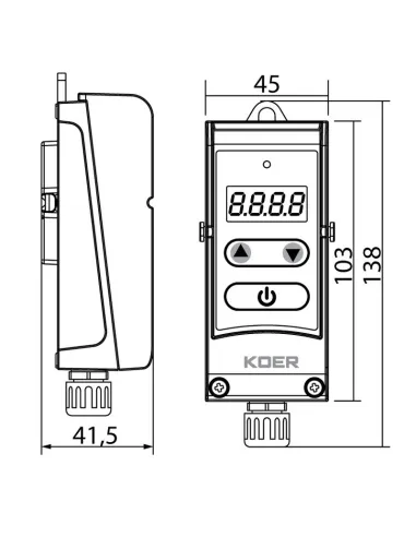 Терморегулятор электрический Koer KR.1354E, накладной