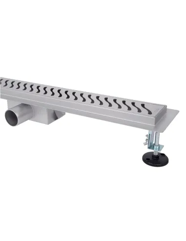 Душевой линейный трап ITAL IT02-FT09/700 Brushed nickel, комбинированный затвор