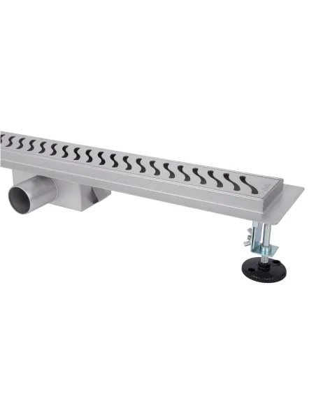 Душовий лінійний трап ITAL IT02-FT09/800 Brushed nickel, комбінований затвор