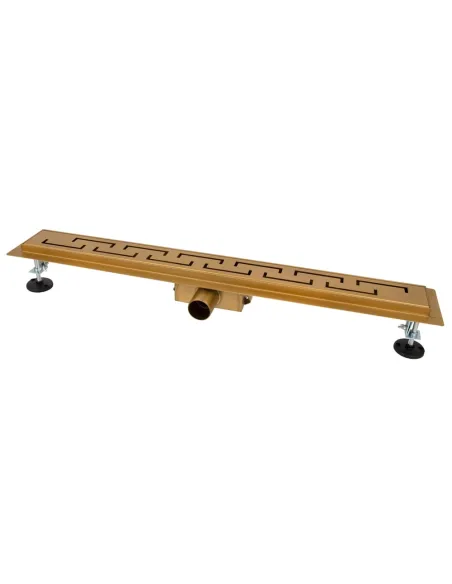 Душовий лінійний трап ITAL IT02-FT18/700 Brushed Gold, комбінований затвор