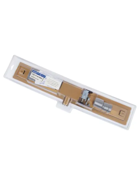 Душовий лінійний трап ITAL IT02-FT18/700 Brushed Gold, комбінований затвор