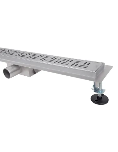 Душовий лінійний трап ITAL IT02-FT20/600 Brushed nickel, комбінований затвор