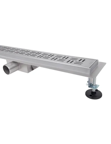 Душовий лінійний трап ITAL IT02-FT20/600 Brushed nickel, комбінований затвор