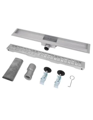 Душовий лінійний трап ITAL IT02-FT20/600 Brushed nickel, комбінований затвор