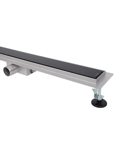 Душевой линейный трап ITAL IT02-FT24/800 Black Glossy, комбинированный затвор