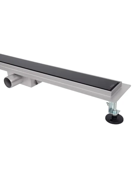 Душевой линейный трап ITAL IT02-FT24/800 Black Glossy, комбинированный затвор