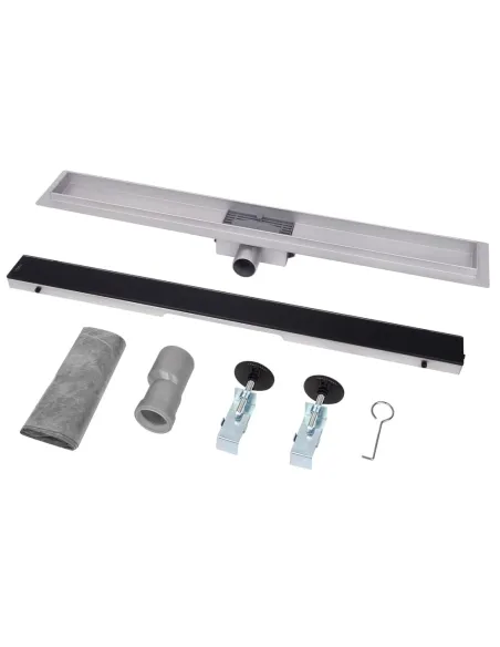 Душевой линейный трап ITAL IT02-FT24/800 Black Glossy, комбинированный затвор