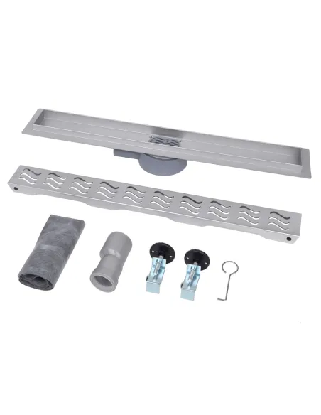 Душевой линейный трап ITAL IT03-FT11/700 Brushed nickel, комбинированный затвор