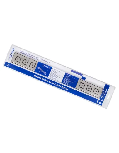 Душевой линейный трап ITAL IT03-FT19/700 Brushed nickel, комбинированный затвор