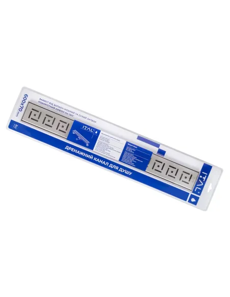 Душовий лінійний трап ITAL IT03-FT19/800 Brushed nickel, комбінований затвор