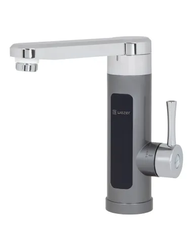 Смеситель для кухни Wezer SDR-H16T-Grey, с подогревом воды