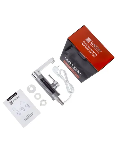 Смеситель для кухни Wezer SDR-H16T-Grey, с подогревом воды