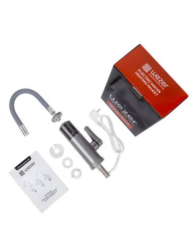 Смеситель для кухни Wezer SDR-G19TC-Grey, с подогревом воды