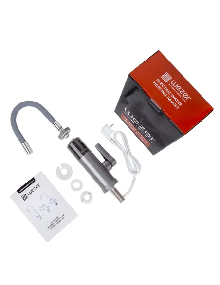 Змішувач для кухні Wezer SDR-G19TC-Grey, з підігрівом води