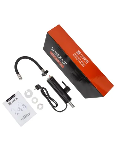 Смеситель для кухни Wezer SDR-G8TR-Black, с подогревом воды