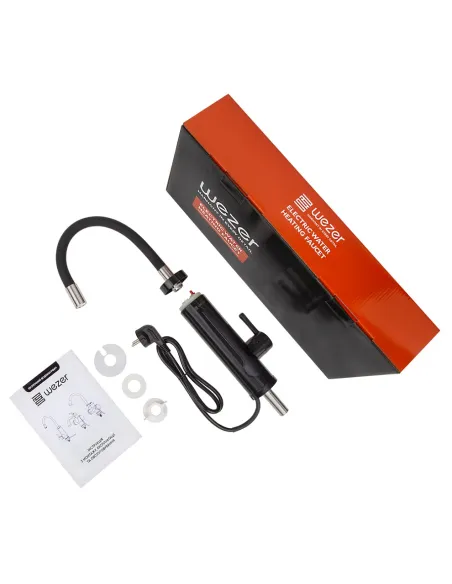 Змішувач для кухні Wezer SDR-G8TR-Black, з підігрівом води