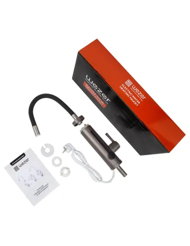 Смеситель для кухни Wezer SDR-G8TR-Grey, с подогревом воды