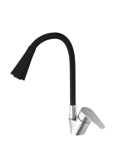 Смеситель для кухни с гибким изливом Wezer POD4Y-04B черный Смеситель для кухни с гибким изливом Wezer POD4Y-04B черный