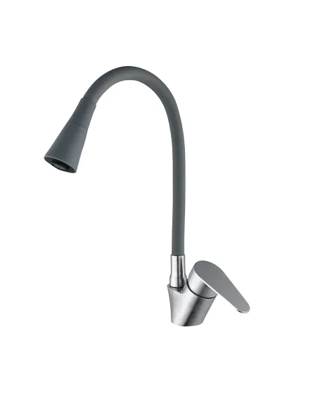 Змішувач для кухні з гнучким виливом Wezer POD4Y-04G сірий Змішувач для кухні з гнучким виливом Wezer POD4Y-04G сірий