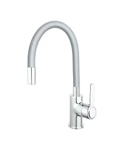 Смеситель для кухни с гибким изливом Wezer SUN4C-09G серый