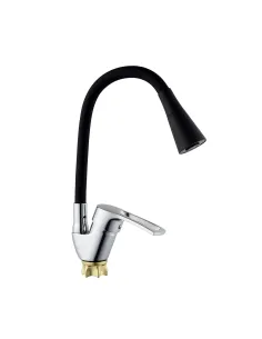 Смеситель для кухни с гибким изливом Wezer VRL416B-05 черный