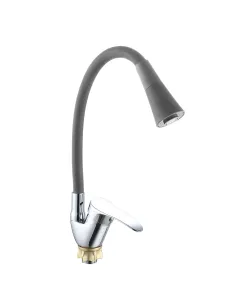 Смеситель для кухни с гибким изливом Wezer VRL417G-04 серый
