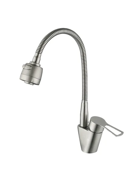 Змішувач для кухні з гнучким виливом Wezer POD4D-16 сатин Змішувач для кухні з гнучким виливом Wezer POD4D-16 сатин