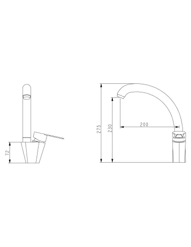Смеситель для кухни Wezer KIT4A-16