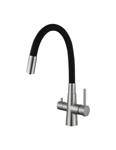 Змішувач для кухні з підключенням до фільтру Wezer INX4C-08B нержавіюча сталь Змішувач для кухні з підключенням до фільтру Wezer INX4C-08B нержавіюча сталь