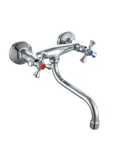 Смеситель для кухни настенный Wezer VRL1210 -12, двухвентильный