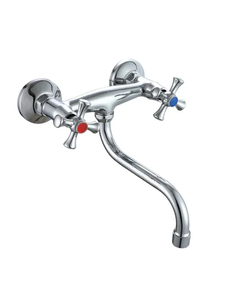 Змішувач для кухні настінний Wezer VRL1210-12, двовентильний Змішувач для кухні настінний Wezer VRL1210-12, двовентильний