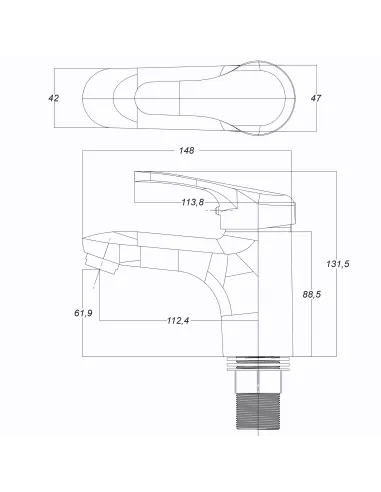 Смеситель для умывальника Globus Lux Solly GLSO-0401HL
