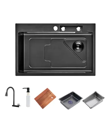 Мийка для кухні прямокутна ITAL ID 7246-BC з нержавіючої сталі