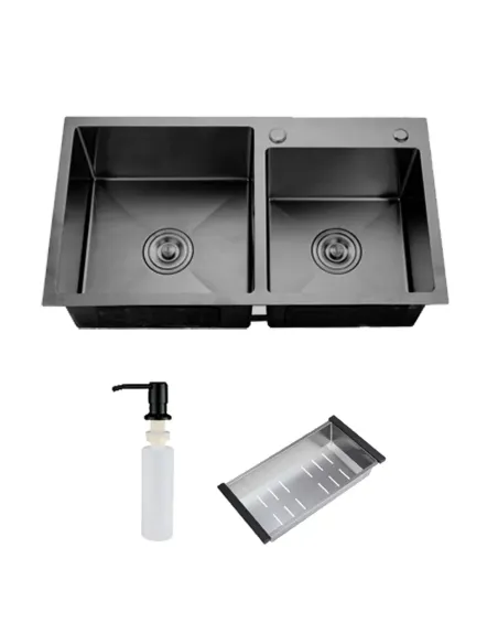 Мойка для кухни прямоугольная ITAL ID 7541-B из нержавеющей стали, с двумя чашами Мойка для кухни прямоугольная ITAL ID 7541-B из нержавеющей стали, с двумя чашами