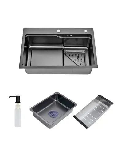 Мийка для кухні прямокутна ITAL ID 7546-B з нержавіючої сталі