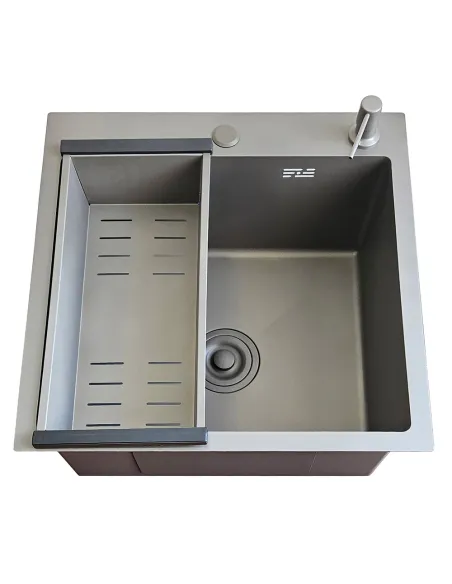 Мойка кухонная квадратная ITAL ID 5050-G 3.0/0.8 мм с дозатором Мойка кухонная квадратная ITAL ID 5050-G 3.0/0.8 мм с дозатором