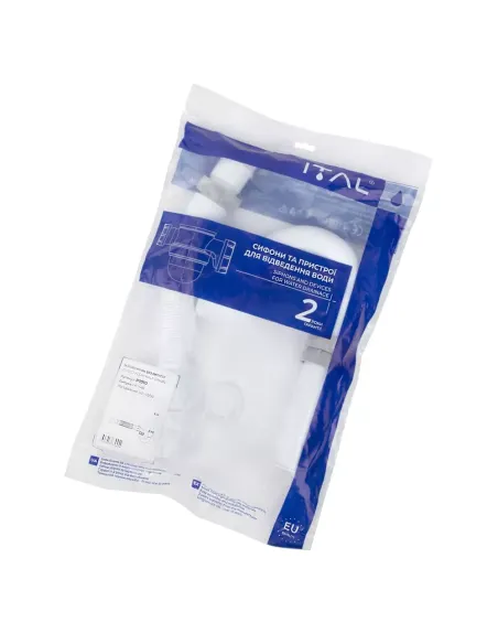 Сифон для кухонной мойки ITAL P1010, 1 1/2 дюйма без выпуска Сифон для кухонной мойки ITAL P1010, 1 1/2 дюйма без выпуска