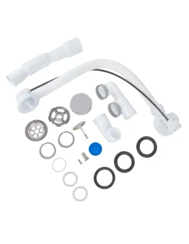 Сифон для ванны ITAL B1014SA с переливом, полуавтомат, функция Click-Clack