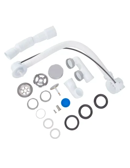 Сифон для ванни ITAL B1014SA з переливом, напівавтомат, функція Click-Clack