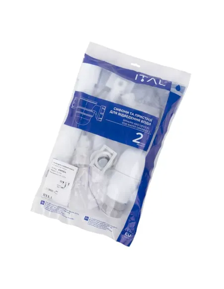 Сифон для кухонної мийки ITAL K1013SA, 3 1/2 дюйма, напівавтомат Сифон для кухонної мийки ITAL K1013SA, 3 1/2 дюйма, напівавтомат